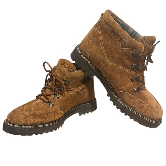 Sporto genuine, leather, suede brown lace up ankle boots - Picture 1 of 16